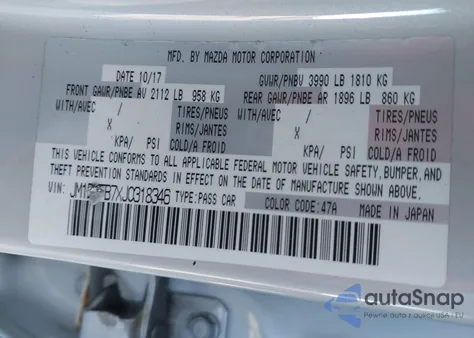 2018 Mazda Cx-3 Sport from USA, damaged, VIN JM1DKFB7XJ0318346